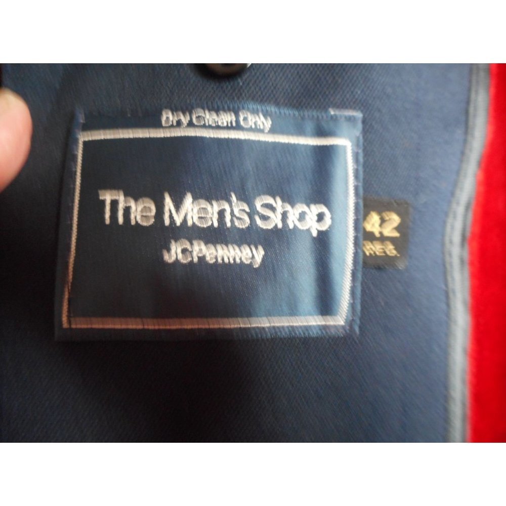 Vintage Men's Blue 42R Zip in Liner / Lined Mens Trench Coat Overcoat JCPenney - Picture 2 of 6